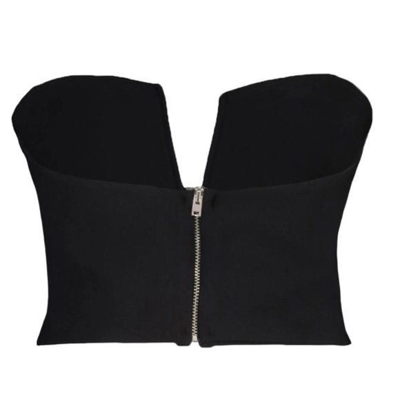 NWT Trendyol plunge corset top in black - Picture 5 of 10